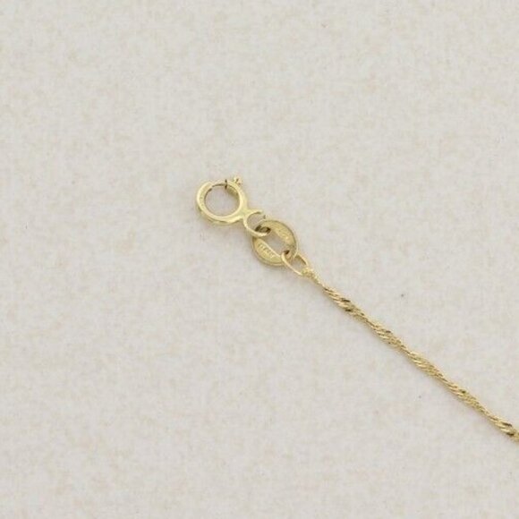 14k Yellow Gold Twist Chain Bracelet 7 1/4" Dainty - Picture 8 of 9